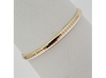 4mm 14k Gold 7inch Omega Bracelet 10.9g