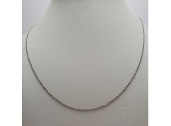 14k White Gold 18 Inch Chain