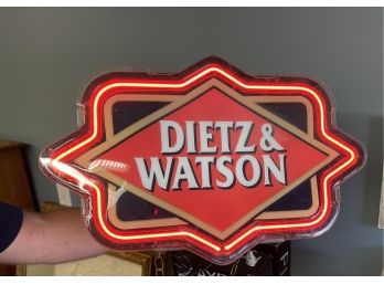 Dietz & Watson Neon Light Sign