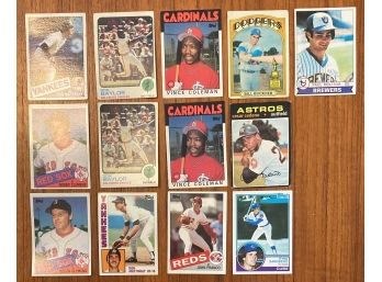 Lot Of Vintage Topps Rookie Cards Clemons, Mattingly, Molitor, Sandberg