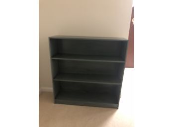 Three Shelve Blue Bookcase By Unpainted Furniture