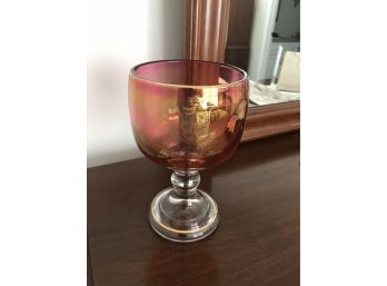 Magnificent Pick Iridescent Large Glass Decorative Cup