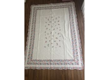 Pretty Floral Rectangle Tablecloth 67 X 49