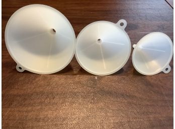 Three Plastic Funnels Multisize