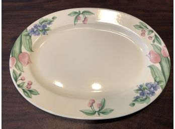 One Decorative Pfaltzgraff Garden Party Large Floral Serving Platter