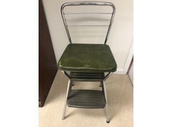 Comfortable Green Padded Seated Step Stool