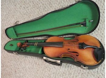 Vintage Anton Schroetter German Violin With Glasser Bow And Case