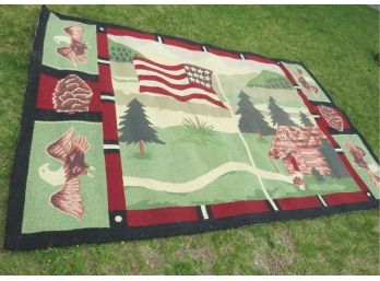 Patriotic Americana Area Room Rug