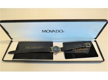 Vintage Movado 'museum' Wrist Watch Water Resistant With Case