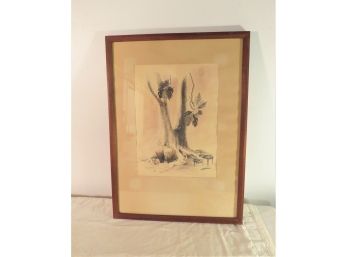 Andre LeBlanc Haitian Framed Watercolor