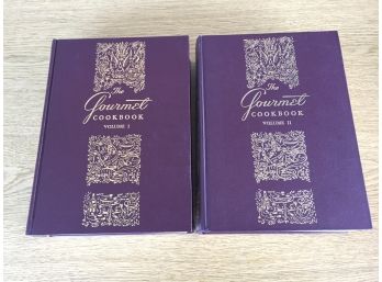 Vintage The Gourmet Cookbook Volume I-II Hardcover 1950 And 1957. 2 Huge Hard Cover  Books.