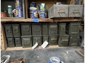 Lot Of  16 World War 2 Ammunition Boxes