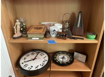 INTERESTING LOT INCLUDES METRONOME, GUN MODEL, MEASURING MAGNIFYER