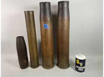 FOUR WW2 ARTILLERY SHELLS