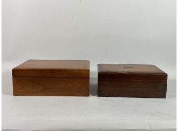 2 Antique Mahogany Humidors