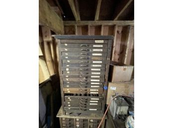 A 20 DRAWER PRINTERS CABINET, R. HOE AND CO.