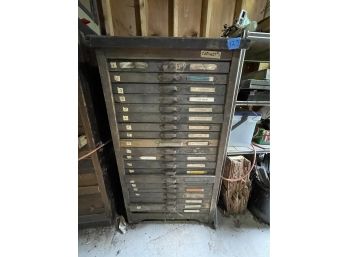 A 20 DRAWER PRINTERS CABINET R HOE AND CO.