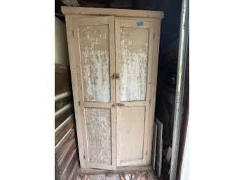 Painted Antique Wood Cupboard