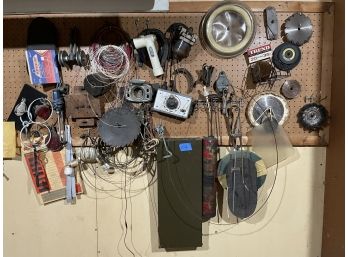 Wall Lot Of Vintage Tools And Accessories