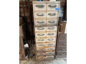 Industrial Metal Cabinet With Contents