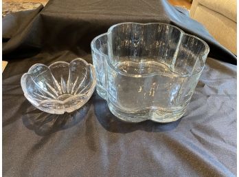 Glass Bowls Pair