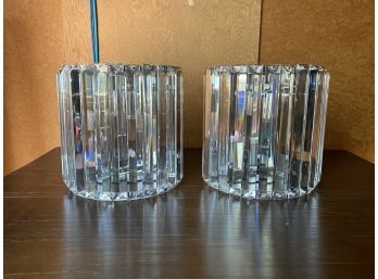 Pair Of Modern Glass Wall Sconces