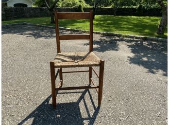 Ladder Back Chair With Rush Seat