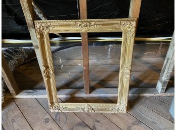 Wood Frame With Golden Gilt