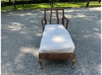 Wooden Chaise With Horse Hair Filled Cushon