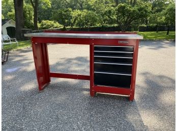 Red Craftsman Work Bench With 5 Drawers