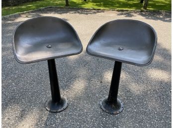 Pair Of Bar Stools Made With Pre 1940s Ford Axels