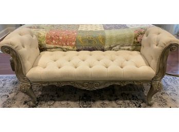 A Classic Tufted Upholstered Bench