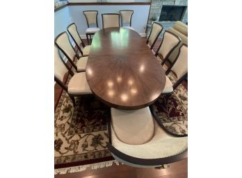 Dining Room Table With 10 Chairs By Lexington Home   ( PURCHASED IN L.& J. G. STICKLEY AUDI WHITE PLAINS)