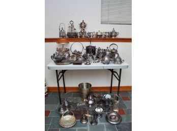 Large Group Of Silver Plate