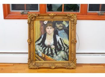 Large Decorative Glicee On Canvas Depicting Theater Goers, After Renoir Original