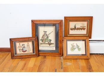 Group Of Four Decorative Custom Framed Prints