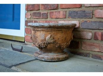 Small Vintage Cast Cement Planter