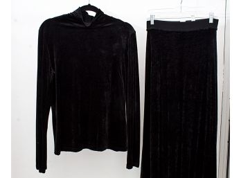 Gap Velour Skirt & Shirt Set, Size Large