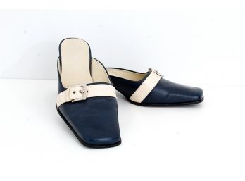 Franco Sarto Navy Slides, Size 10