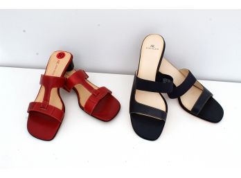 Two Pairs Of Anne Klien Slides, Size 10