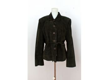 Josephine Chaus Suede Leather Jacket, Size Large