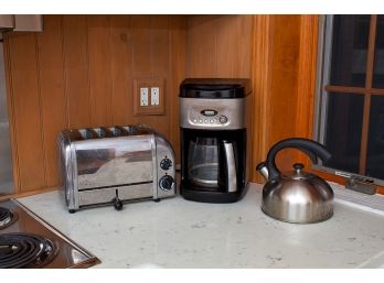 Cuisinart Coffee Maker, Teapot And A Dualit Four Slice Toaster