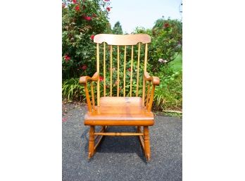 Vintage Spindle Back Maple Rocker