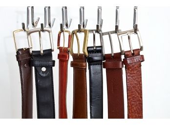 Seven Men's Leather Belts Size 42/44