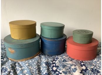 Six Vintage Pantry Boxes