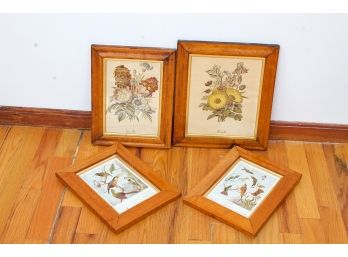 Four Custom Framed Botanical Prints