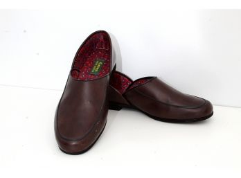 Green Hand Crafted Leather Slippers