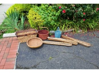 Grup Of Interesting Wicker Baskets