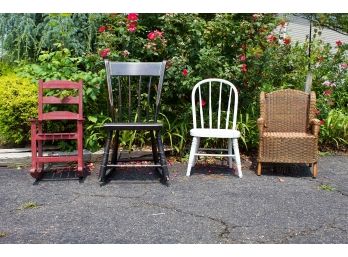 Group Of Four Childs Chairs