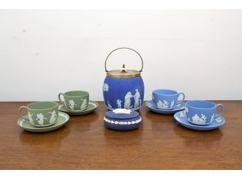 Group Of Blue And Green Wedgwood Items